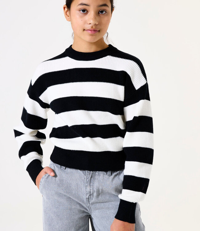 GARCIA Pull STRIPE GARICA TEENS GIRLS OFF BLACK