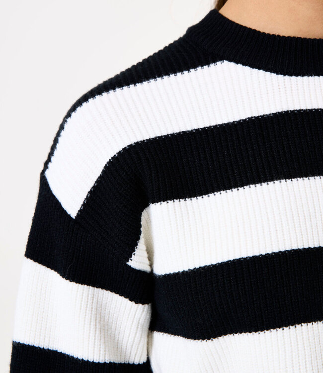 GARCIA Pull STRIPE GARICA TEENS GIRLS OFF BLACK