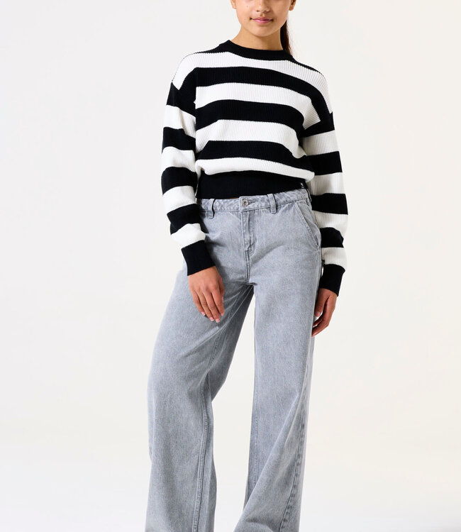 GARCIA Pull STRIPE GARICA TEENS GIRLS OFF BLACK