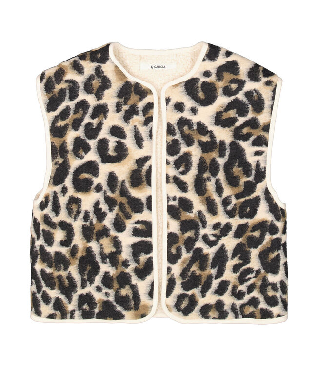 GARCIA Gilet VEST OMKEERBAAR GARCIA TEENS GIRLS LEOPARD / WHITE