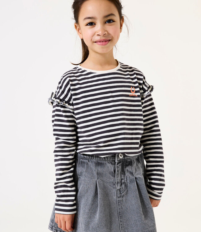 GARCIA T-Shirt STREEP GARCIA MINI GIRLS DARK GREY