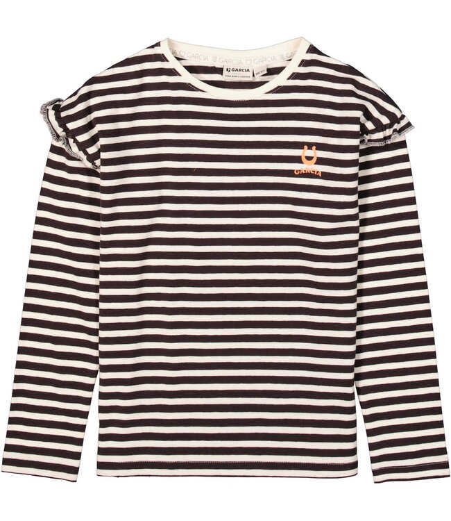 GARCIA T-Shirt STREEP GARCIA MINI GIRLS DARK GREY