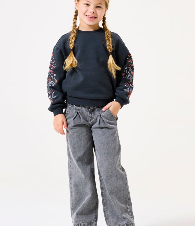 GARCIA Broek JEANS WIDE GARCIA MINI GIRLS MEDIUM USED GREY