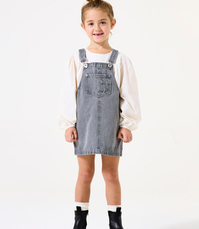 GARCIA Kleed SALOPETTE JEANS GARCIA MINI GIRLS MEDIUM USED GREY