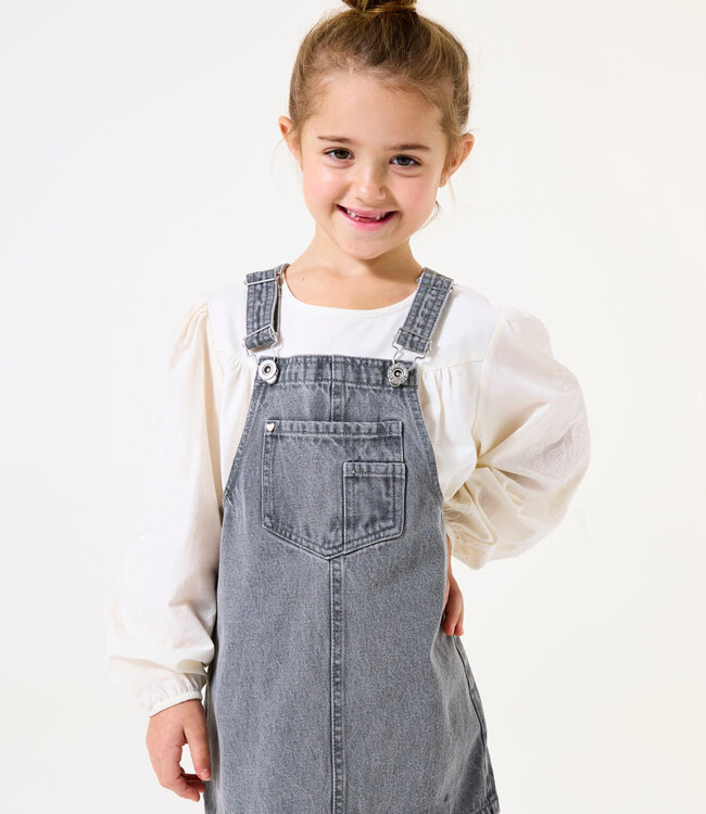 GARCIA Kleed SALOPETTE JEANS GARCIA MINI GIRLS MEDIUM USED GREY