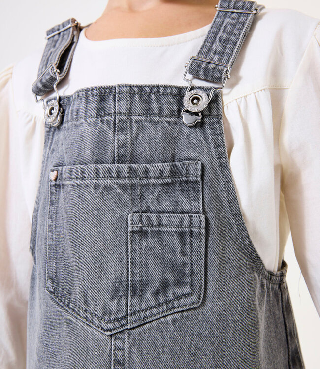 GARCIA Kleed SALOPETTE JEANS GARCIA MINI GIRLS MEDIUM USED GREY