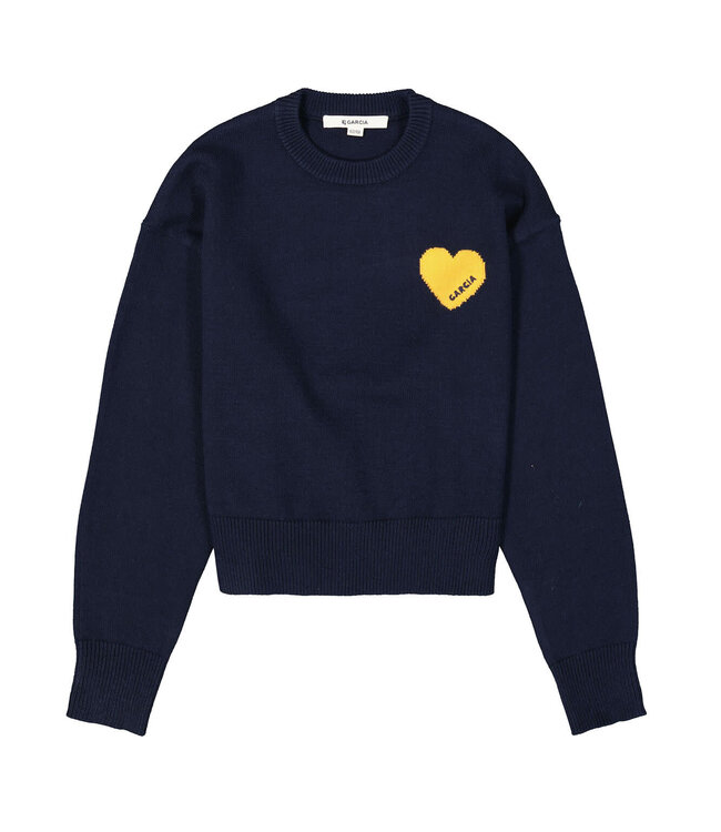 GARCIA Pull KNIT HEART GARCIA TEENS GIRLS LIBERTY BLUE