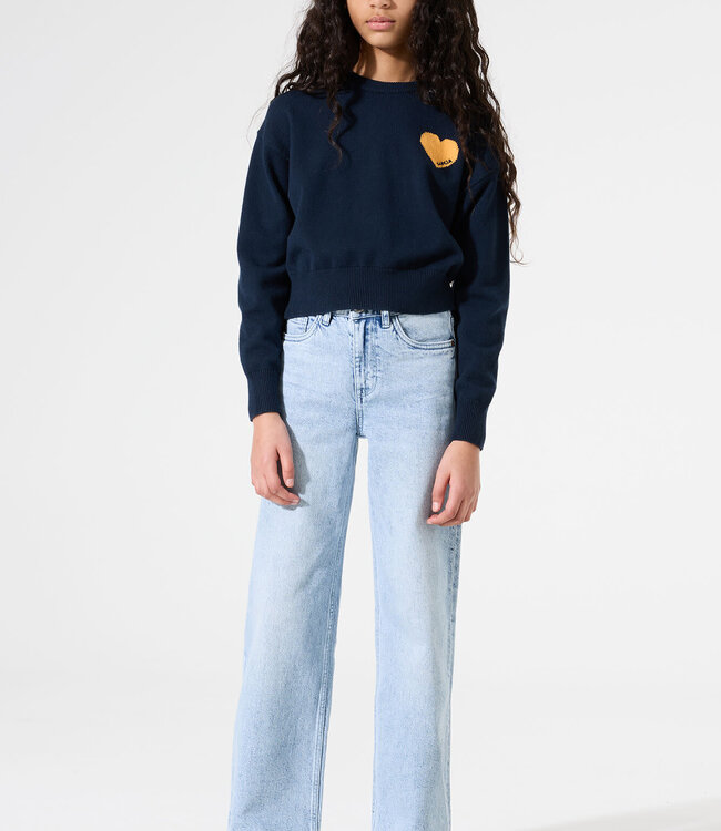GARCIA Pull KNIT HEART GARCIA TEENS GIRLS LIBERTY BLUE