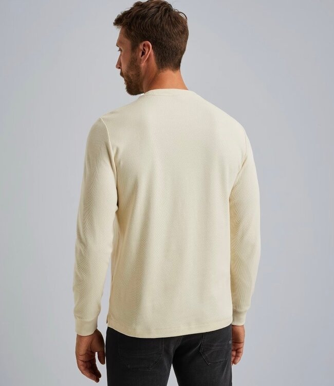 PME LEGEND Pull MESH INTERLOCK JERSEY PME LEGEND BONE WHITE