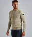 PME LEGEND Pull R-NECK MOULINE STRUCTURE PME LEGEND BONE WHITE