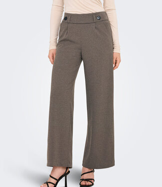 JDY Broek GEGGO LONG JDY CHOCOLATE BROWN MELANGE