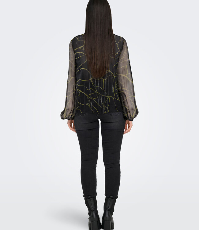JDY Blouse CODY V-NECK JDY BLACK GRAPHIC