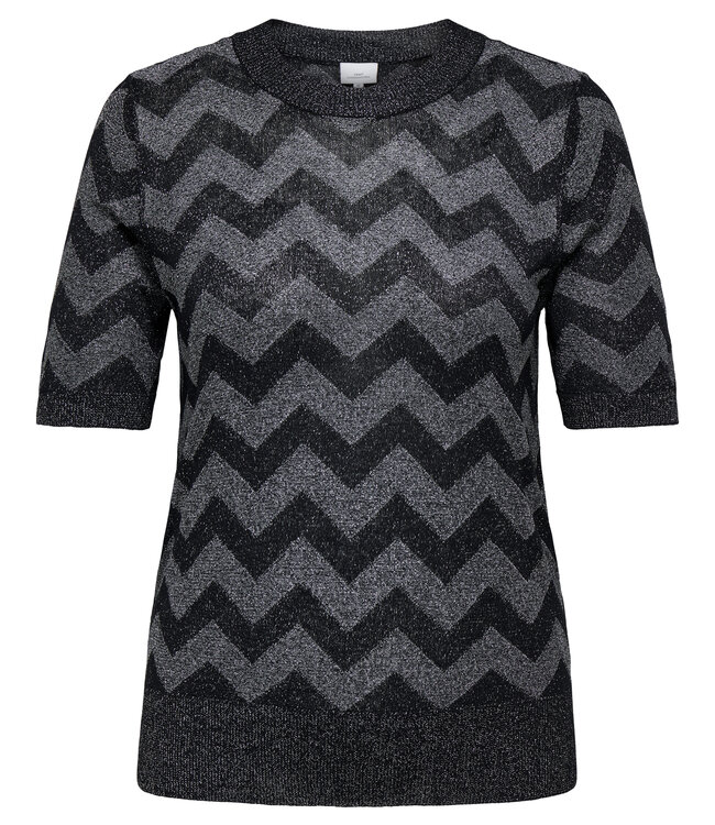 ONLY CARMAKOMA T-Shirt JILLO GLITTER ONLY CARMAKOMA BLACK SILVER