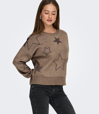 ONLY Pull ROSIE ONLY GLITTER STER COCOA
