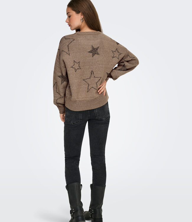 ONLY Pull ROSIE ONLY GLITTER STER COCOA