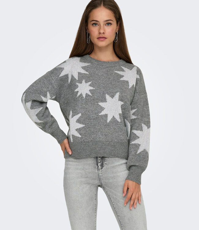 ONLY Pull ROSIE ONLY GLITTER STER GREY