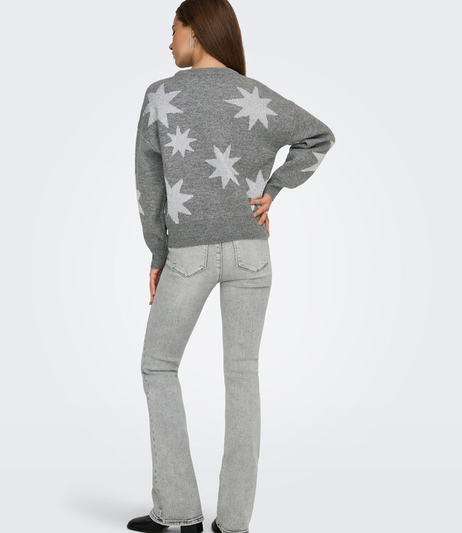 ONLY Pull ROSIE ONLY GLITTER STER GREY