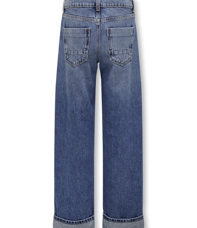 ONLY KIDS MEISJES Broek Jeans HOPE LOOSE WIDE FOLD UP Only Kids MEDIUM BLUE