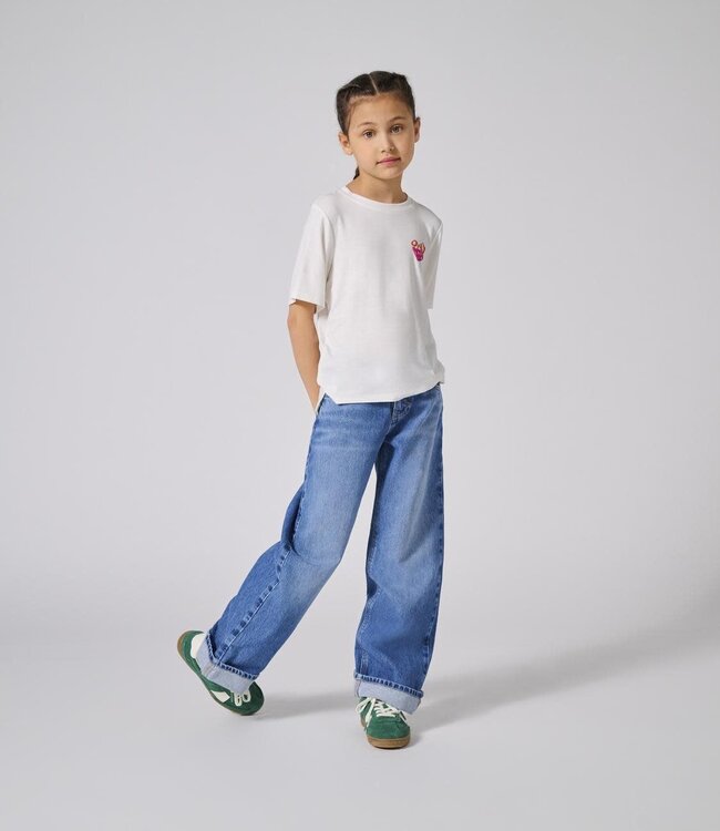 ONLY KIDS MEISJES Broek Jeans HOPE LOOSE WIDE FOLD UP Only Kids MEDIUM BLUE