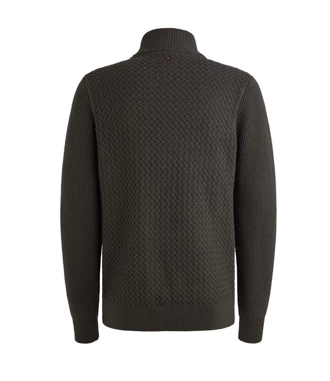 PME LEGEND Pull HALF ZIP COLLAR MIX STRUCTURE PME LEGEND DARK GREY