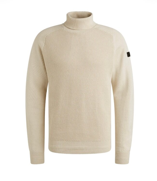 PME LEGEND Pull ROLL NECK COTTEN BLEND PME LEGEND BONE WHITE