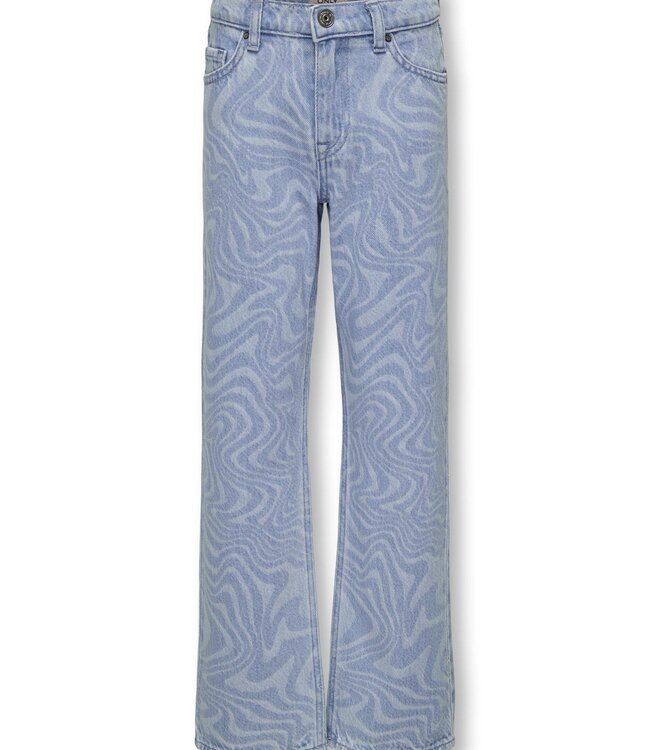 ONLY KIDS MEISJES Broek WIDE CAMILLE Only Kids Girls LIGHT BLUE BLEACHED DENIM