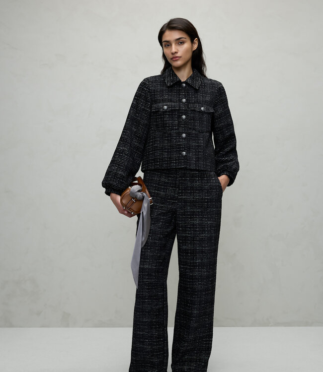 VILA Broek TULIRA WIDE VILA BLACK BEAUTY