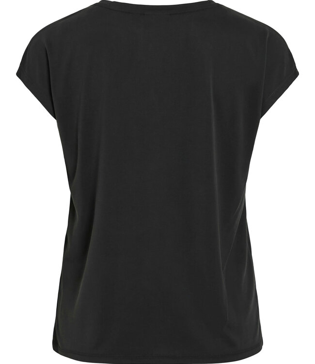 VILA T-Shirt MODALA V-NECK VILA BLACK