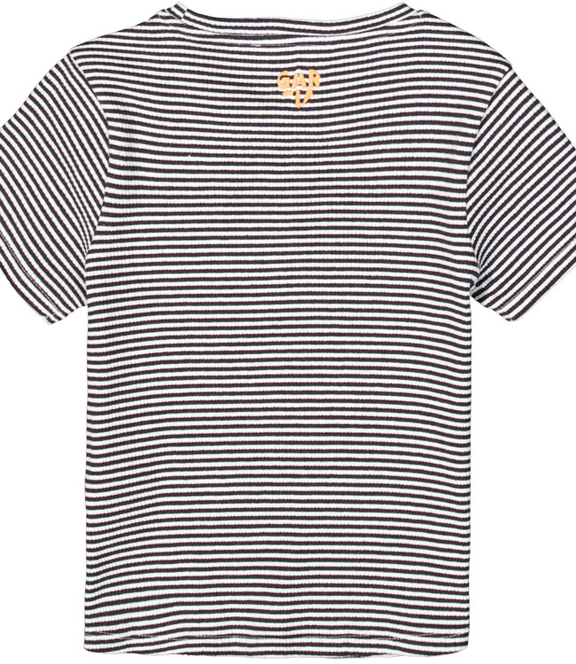 GARCIA T-Shirt STRIPE GARCIA WHITE-BLACK