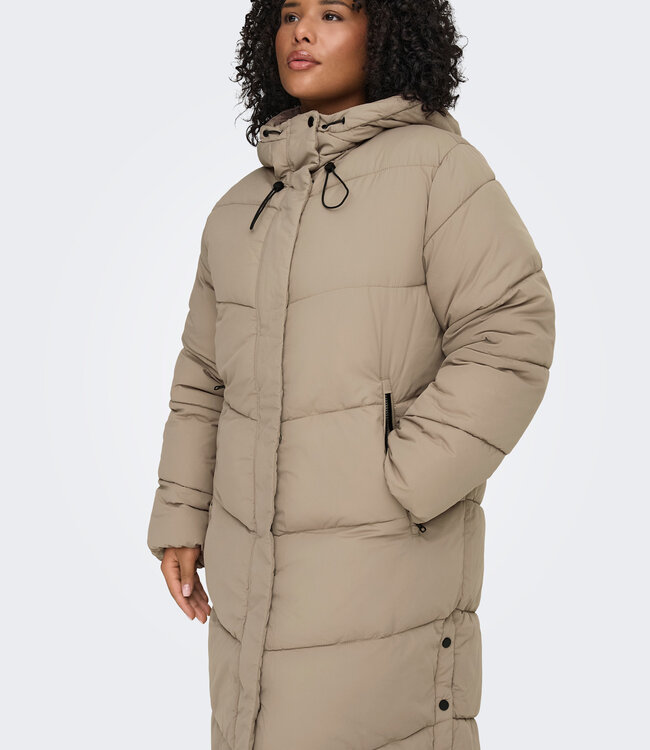 ONLY CARMAKOMA Jas MAGGI LONG PYFFER ONLY CARMAKOMA LIVER MINK