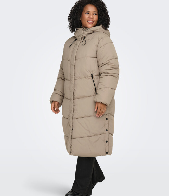 ONLY CARMAKOMA Jas MAGGI LONG PYFFER ONLY CARMAKOMA LIVER MINK