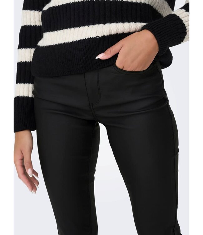 ONLY Broek BLUSH FLARED LEATHER Only Dames (NOOS) BLACK