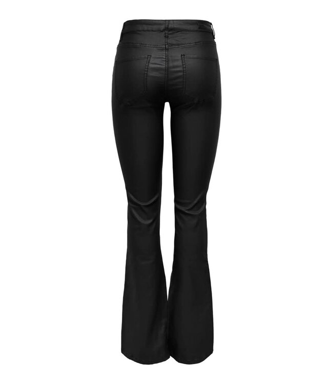ONLY Broek BLUSH FLARED LEATHER Only Dames (NOOS) BLACK