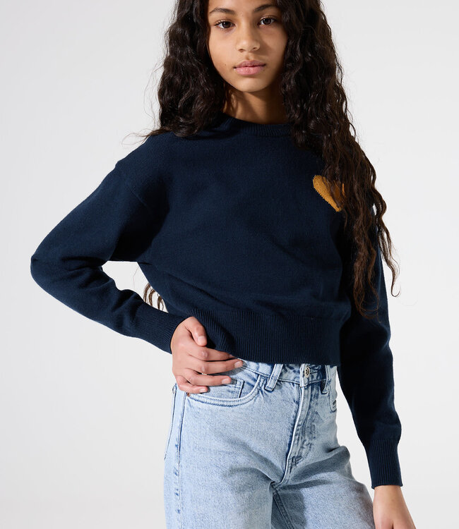 GARCIA Pull KNIT HEART GARCIA TEENS GIRLS LIBERTY BLUE