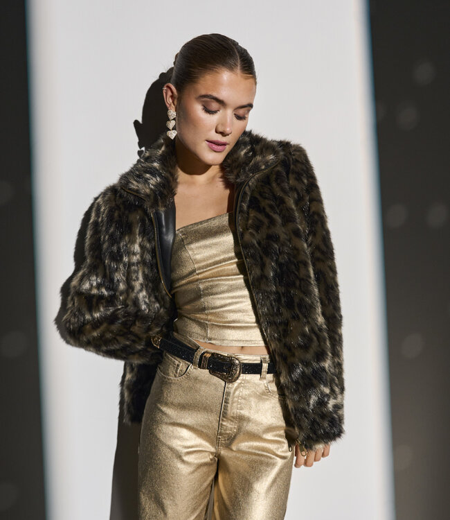 ONLY Broek JUICY METAL COATED ONLY  GOLD