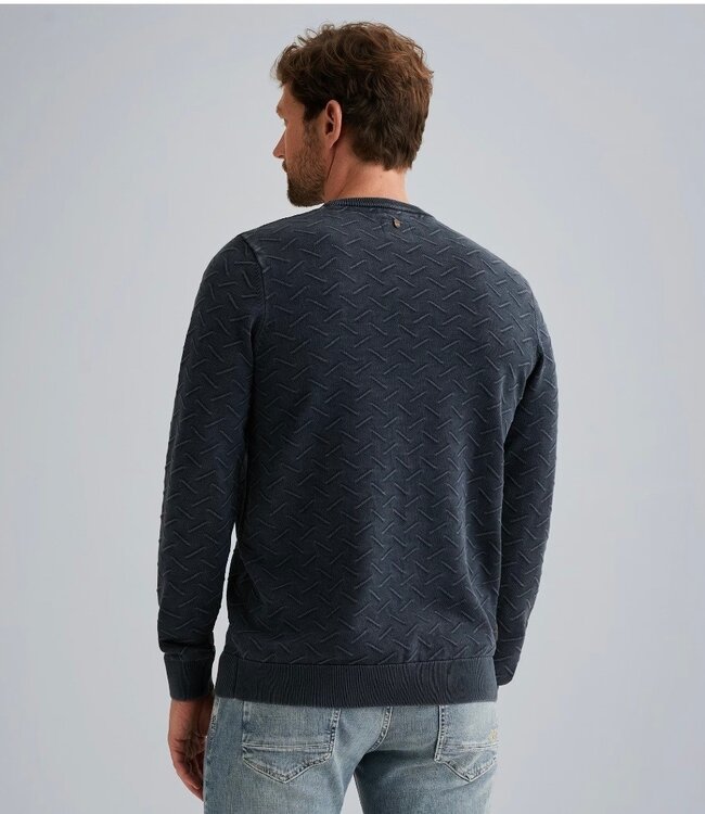 PME LEGEND Pull R-NECK GARMENT DYE PME LEGEND CARBON