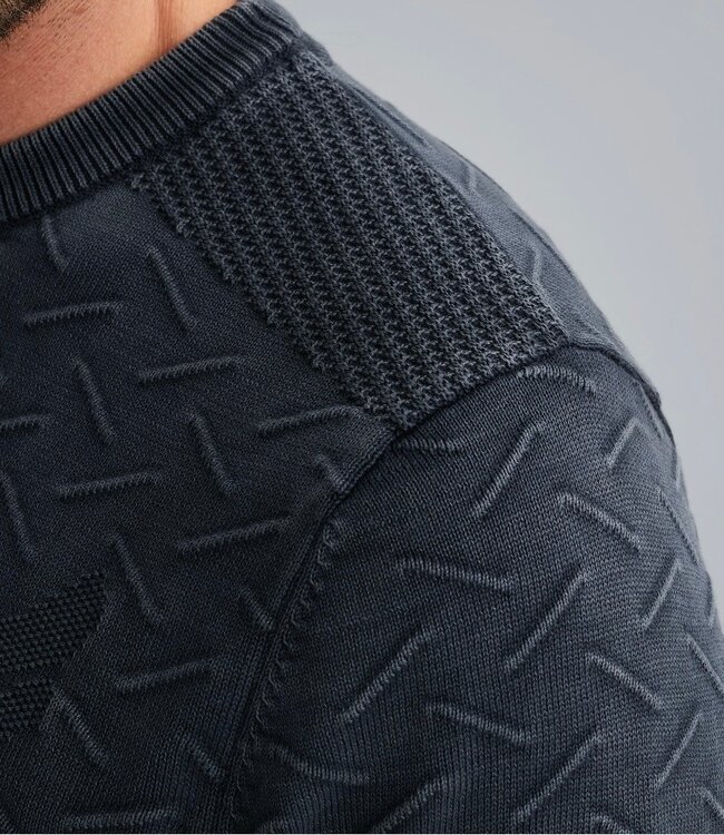 PME LEGEND Pull R-NECK GARMENT DYE PME LEGEND CARBON