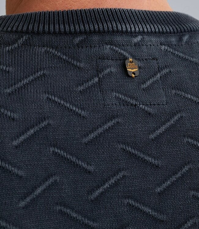 PME LEGEND Pull R-NECK GARMENT DYE PME LEGEND CARBON