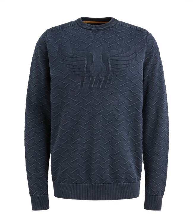 PME LEGEND Pull R-NECK GARMENT DYE PME LEGEND CARBON