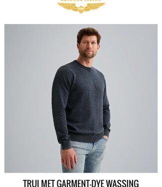 PME LEGEND Pull R-NECK GARMENT DYE PME LEGEND CARBON