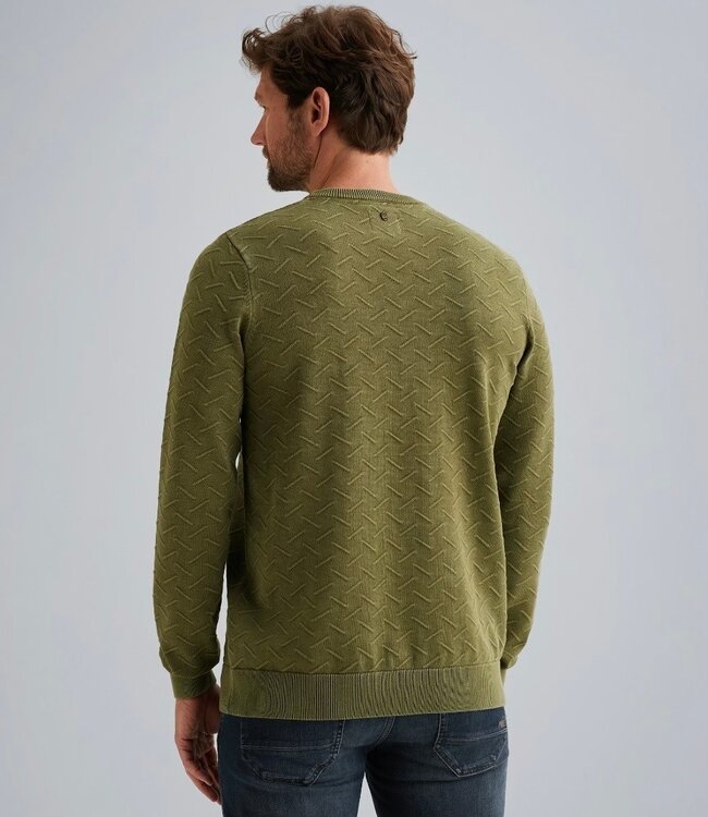 PME LEGEND Pull R-NECK GARMENT DYE PME LEGEND FOUR LEAF CLOVER