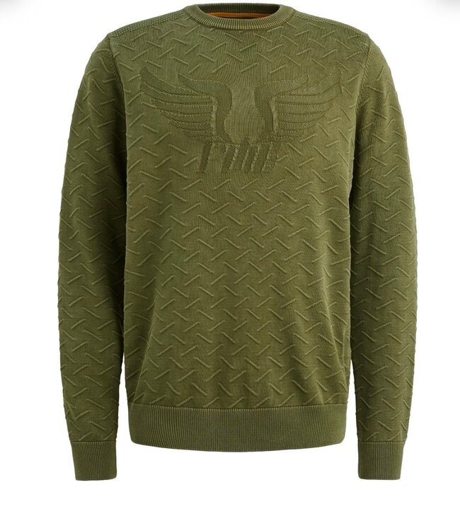 PME LEGEND Pull R-NECK GARMENT DYE PME LEGEND FOUR LEAF CLOVER