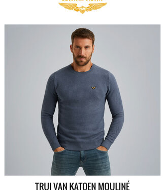 PME LEGEND Pull R-NECK COTTON MOULINE PME LEGEND VINTAGE INDIGO