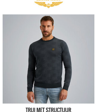 PME LEGEND Pull R-NECK FANCY STRUCTURE PME LEGEND VINTAGE INDIGO