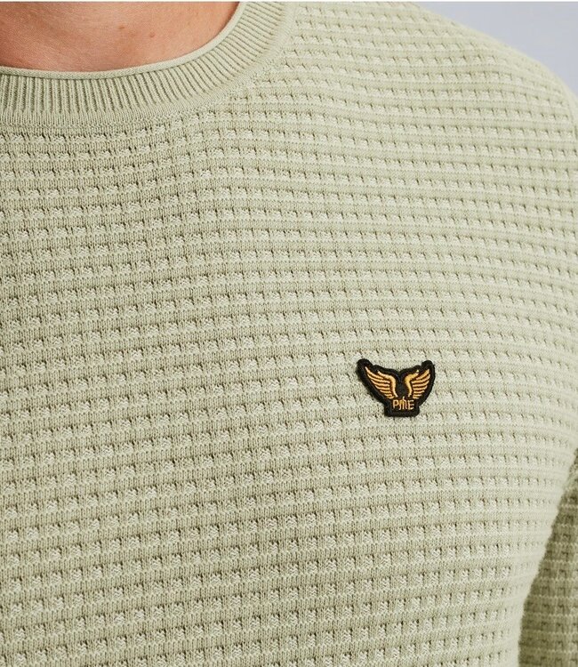 PME LEGEND Pull R-NECK COTTON MOULINE PME LEGEND DESERT SAGE
