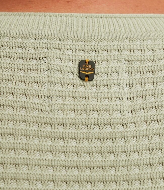 PME LEGEND Pull R-NECK COTTON MOULINE PME LEGEND DESERT SAGE