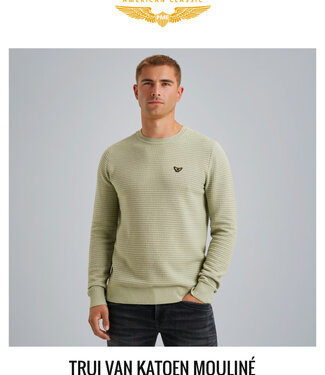 PME LEGEND Pull R-NECK COTTON MOULINE PME LEGEND DESERT SAGE