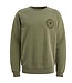 PME LEGEND Pull CREWNECK PEACH FLEECE PME LEGEND FOUR LEAF CLOVER