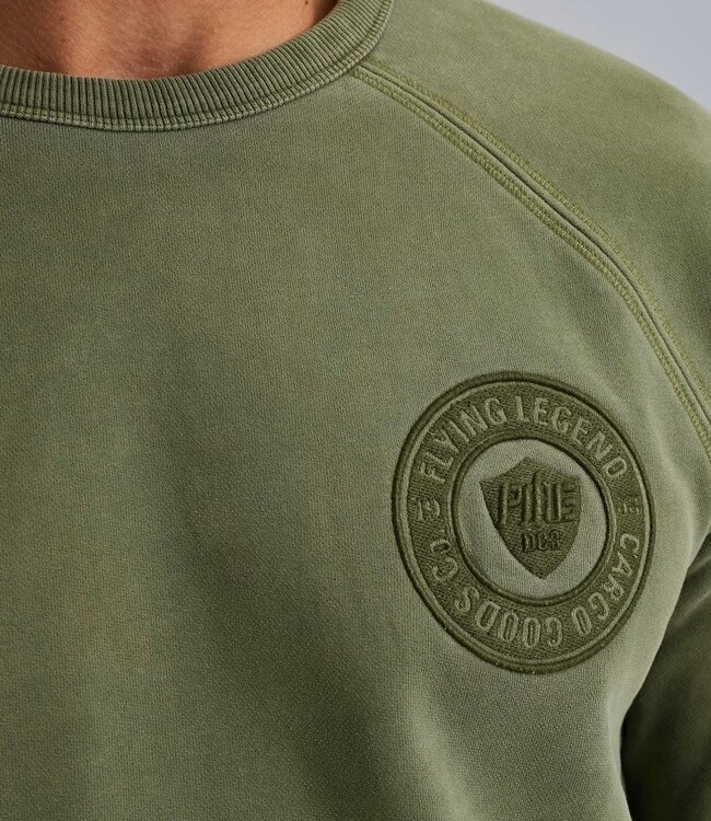 PME LEGEND Pull CREWNECK PEACH FLEECE PME LEGEND FOUR LEAF CLOVER