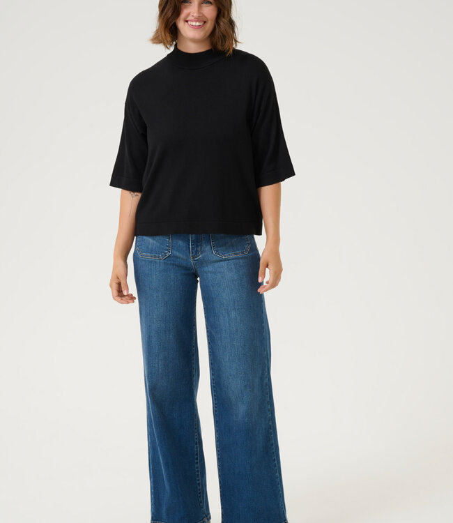 KAFFE Pull LIZZA TURTLENECK KAFFE BLACK DEEP 100121
